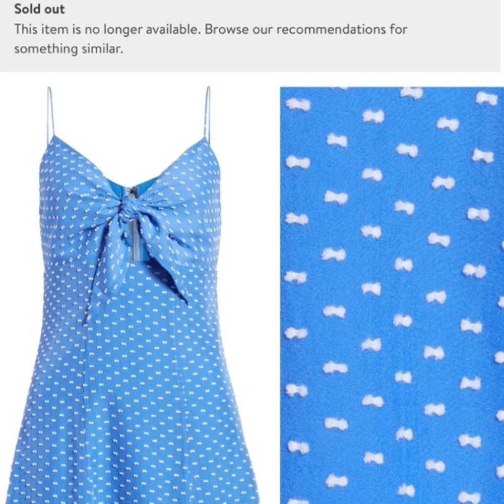 Alice + Olivia Roe Tie Front Cocktail Dress